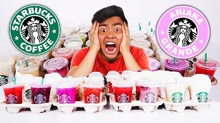 I Ordered Every Drink From STARBUCKS Pinkity Drinkity [upl. by Noivert21]