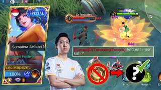 Kagura Tanpa Item COD  Pakai Title Langsung Dikira Lemon  Mobile Legends [upl. by Bose]