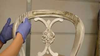 How to antique furniture Distress Stain [upl. by Ahsiemat]