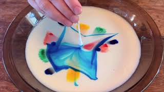 Easy Science Experiments for Kids Rainbow Milk [upl. by Neelyad223]