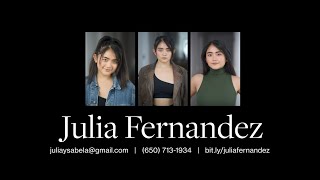 Julia Fernandez  Demo Reel [upl. by Yrrag]