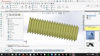 How to design Buttress thread in solidworks [upl. by Ayot]