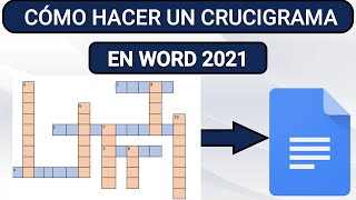 ✅COMO hacer un crucigrama en word 2021 👌 [upl. by Ahsetra]