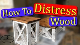 How to Distress Wood [upl. by Ahsinyar556]