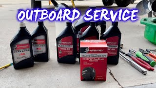 MERCURY OUTBOARD 150 ANNUAL SERVICE  HOW TO [upl. by Anyah]