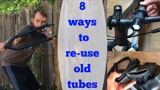 8 Ways to reuse old inner tubes  Cycling hacks [upl. by Noevad173]