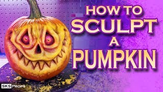 How To Sculpt A Simple Pumpkin for Halloween [upl. by Sibell]