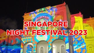 Singapore Night Festival 2023  Walking Singapore [upl. by Nibot]