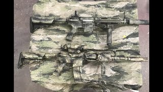 ATACS IX Camo rifle painting tutorial [upl. by Ahsehyt]