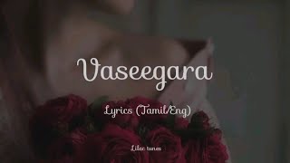 Vaseegara song  Lyrics  English Translation  Minnale  Harris Jayaraj [upl. by Eyar]