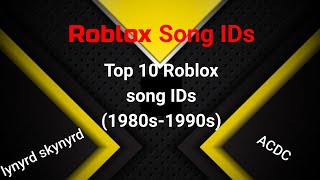 2021 Roblox Song Ids  Top 10 1980s2000s SongsFt ACDC and More [upl. by Amr879]