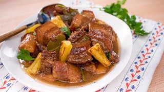 Filipino Pork Adobo w Pineapple  Pais Kitchen  Filipino Recipe [upl. by Anihsit]