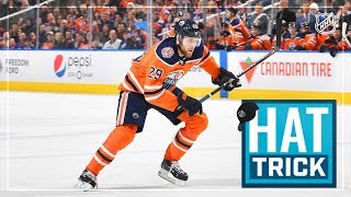 Leon Draisaitl collects first career hat trick in 84 win [upl. by Aniroc806]