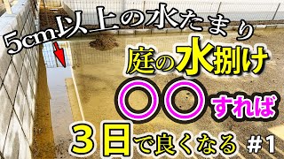 現役庭師ならこう対処する！完ッ璧に庭の水溜りを無くす工事をしたら、脅威の結果に…【庭の水捌け対策＃１】 [upl. by Wise699]