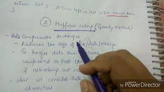 Huffman coding using greedy methodlecture30ADA [upl. by Warren]