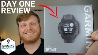 Garmin Instinct Day One Review and Unboxing First Impression [upl. by Aloke]