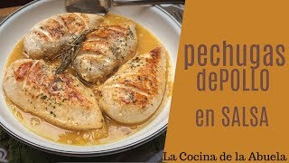 pechugas de pollo en salsa [upl. by Adnohsar]