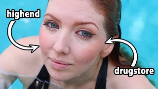 Testing WATERPROOF Drugstore amp Highend Makeup  Full Face Tutorial [upl. by Cenac352]