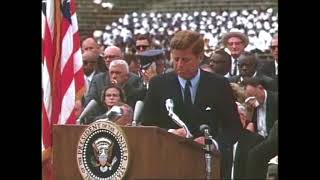 quotWhy go to the moonquot  John F Kennedy at Rice University [upl. by Nolly224]