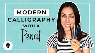 Beginners Guide To Doing Calligraphy with a Pencil [upl. by Litnahc]