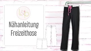 Nähanleitung lillesol Freizeithose  ein gemütliche Hose aus Jersey nähen [upl. by Onateyac916]