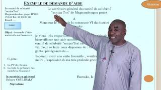 Lettre administrative  Exemple de demande daide [upl. by Berkley]