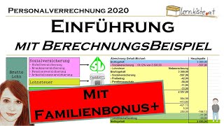 Einführung in die Personalverrechnung 2020  mit Familienbonus [upl. by Conlin]