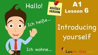 A1  Lesson 6  sich vorstellen  introducing yourself in German  Learn German [upl. by Niatsirk]