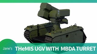 IDEX 2019 Milrem Robotics THeMIS UGV fitted with MBDA IMPACT turret [upl. by Atik]