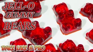 Easy JELLO Gummy Bears Recipe [upl. by Eilyac]