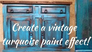 Diy vintage turquoise paint technique [upl. by Ilohcin228]