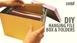 DIY Hanging File Box and Folders [upl. by Chladek]