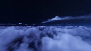 1 HOURS of fly over clouds Night Flight Meditation amp Relaxation [upl. by Loomis931]