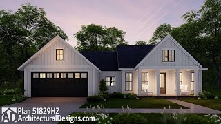 Under 2000 Sq Ft  Country Cottage House Plan 51829HZ Virtual Walkthrough  ADHousePlans [upl. by Grondin]