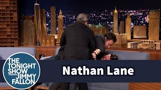 Nathan Lane and Jimmy Fallon Get in a Brawl [upl. by Dotti]