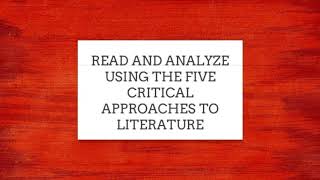 Five Critical Approaches To Literature  Richard Cory Analysis [upl. by Florinda]