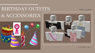 aesthetic birthday outfits amp accesories codes  bloxburg  roblox [upl. by Notnil]