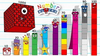 Numberblocks 100 20 30 40 50 60 70 80 90 amp 10 Learn to count by ten  Fun House Toys [upl. by Irmo]