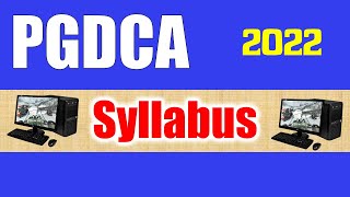 PGDCA Syllabus [upl. by Essyla]