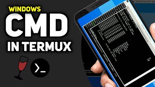 Windows Command prompt in Termux [upl. by Obmar]
