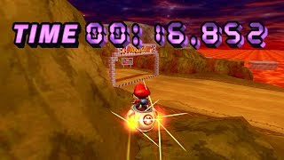 MKW WR Grumble Volcano Glitch  16852 [upl. by Ainesy]