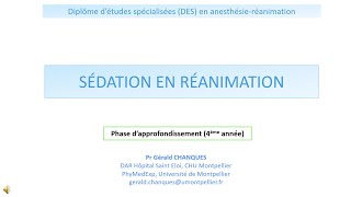 Sédation en réanimation [upl. by Coucher741]