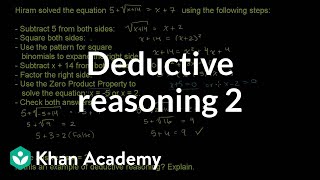 Deductive reasoning 2  Sequences series and induction  Precalculus  Khan Academy [upl. by Nadabb904]