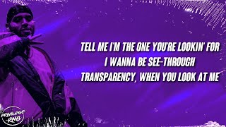 Chris Brown  Transparency Lyrics [upl. by Elwin]