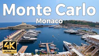 Monte Carlo Monaco Walking Tour 4k Ultra HD 60fps – With Captions [upl. by Ybhsa]