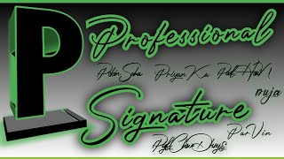 P signature style । How to create my own signature Name quotPquot [upl. by Meehaf815]