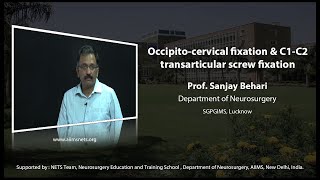 Occipitocervical fixation and C1C2 transarticular screw fixation [upl. by Eydnarb]