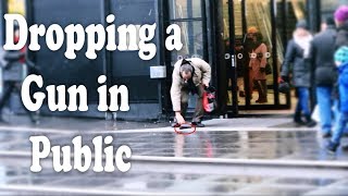 Dropping A Gun In Public Prank Social Experiment [upl. by Imeon]