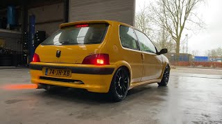 Peugeot 106 GTi K20 swap  Peugonda LAUNCH amp SOUND [upl. by Rocher]