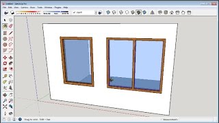 Sketchup How To Make Windows [upl. by Odo]